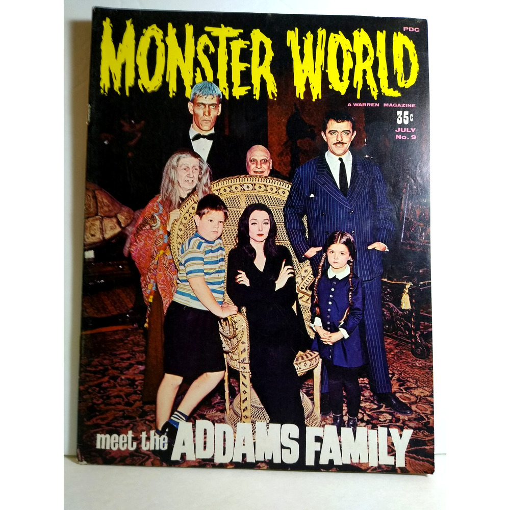 MONSTER WORLD Magazine July 1966 No. 5 Addams Family Dracula Warren